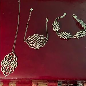 Necklace, two bracelets